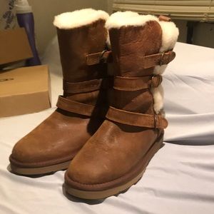 UGG Becket Leather Mid-Calf Boots chestnut